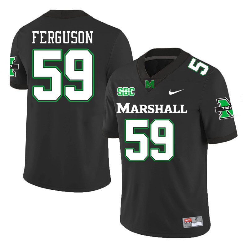 Marshall Thundering Herd #59 Evan Ferguson College Football Jerseys Stitched-Black